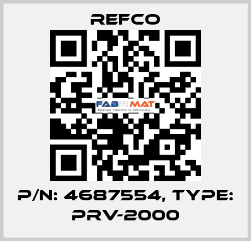 p/n: 4687554, Type: PRV-2000 Refco