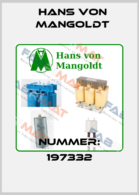 Nummer: 197332 Hans von Mangoldt