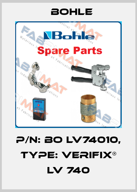P/N: BO LV74010, Type: Verifix® LV 740 Bohle