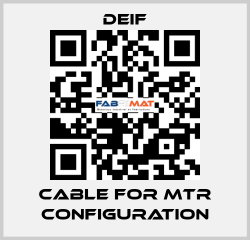 Cable for MTR configuration Deif