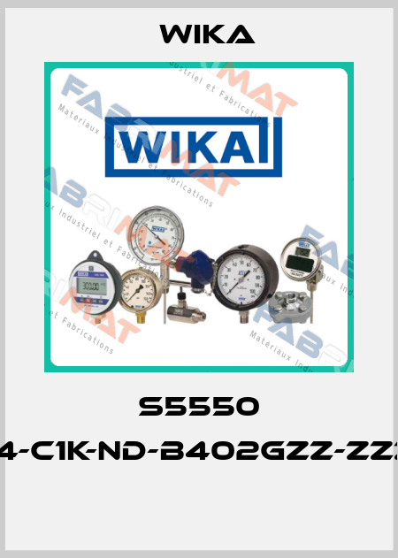 S5550 -4-C1K-ND-B402GZZ-ZZZ  Wika