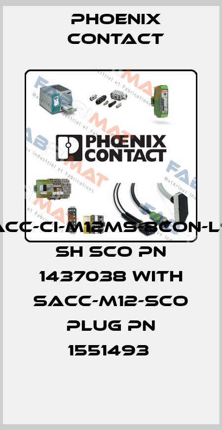 SACC-CI-M12MS-8CON-L90 SH SCO PN 1437038 with SACC-M12-SCO PLUG PN 1551493  Phoenix Contact