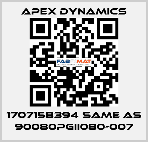 1707158394 same as 90080PGII080-007 Apex Dynamics