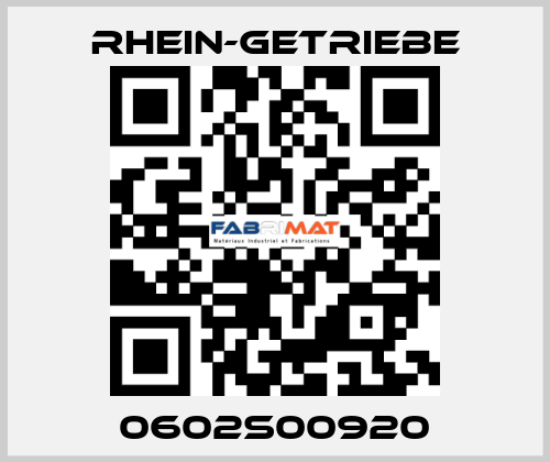 0602S00920 Rhein-Getriebe