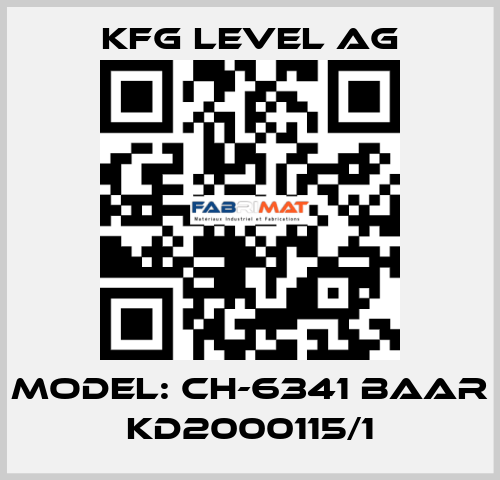 Model: CH-6341 Baar KD2000115/1 KFG Level AG