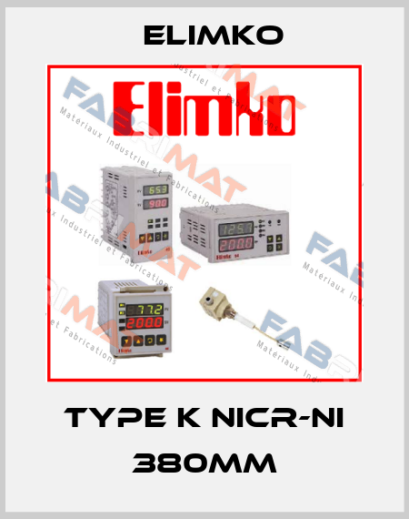 type K NiCr-Ni 380mm Elimko