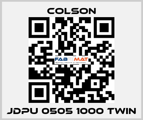 JDPU 0505 1000 TWIN Colson