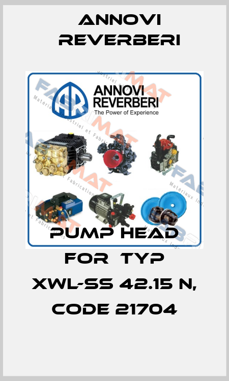pump head for  typ XWL-SS 42.15 N, code 21704 Annovi Reverberi