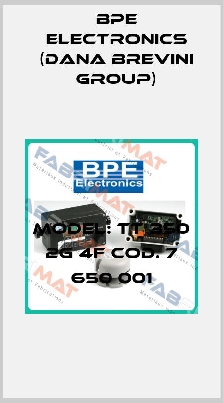 Model: TT 350 2G 4F COD. 7 650 001 BPE Electronics (Dana Brevini Group)