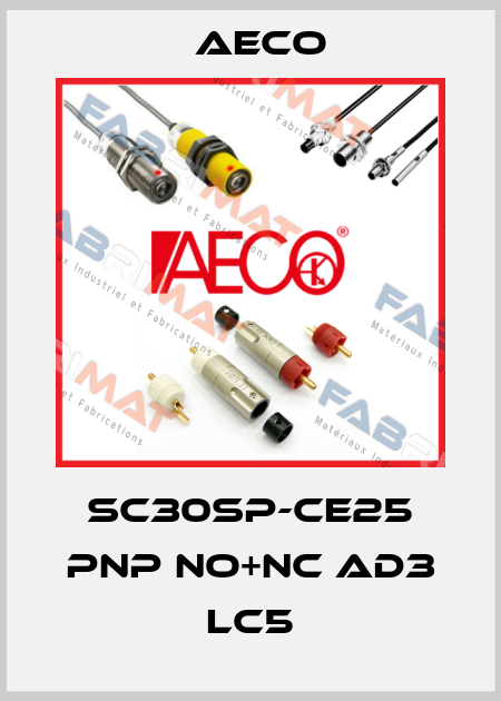 SC30SP-CE25 PNP NO+NC AD3 LC5 Aeco