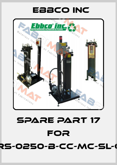 spare part 17 for GRS-0250-B-CC-MC-SL-CE EBBCO Inc