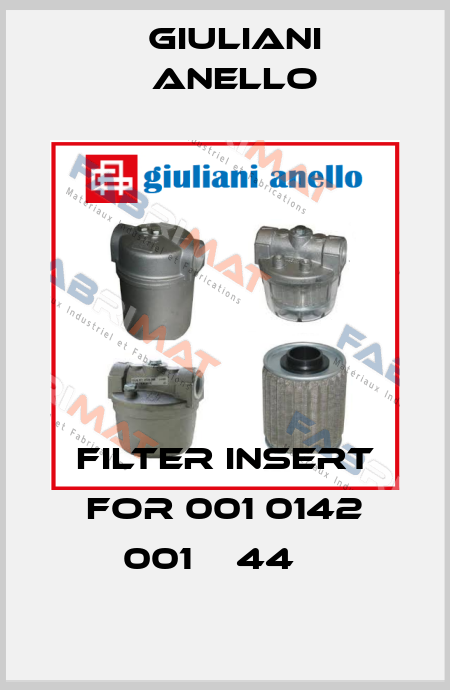 Filter insert for 001 0142 001    44 μ Giuliani Anello