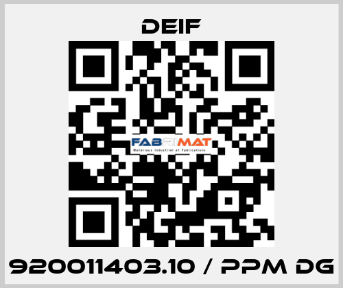 920011403.10 / PPM DG Deif