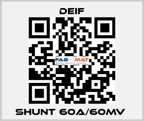 SHUNT 60A/60MV  Deif