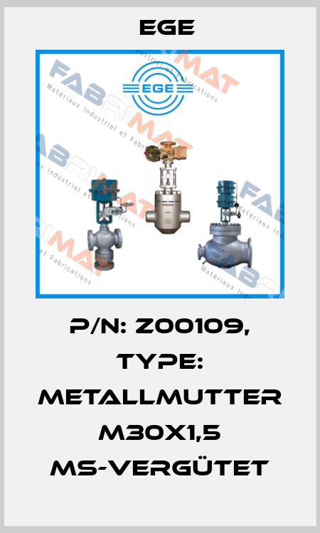 p/n: Z00109, Type: Metallmutter M30x1,5 MS-vergütet Ege