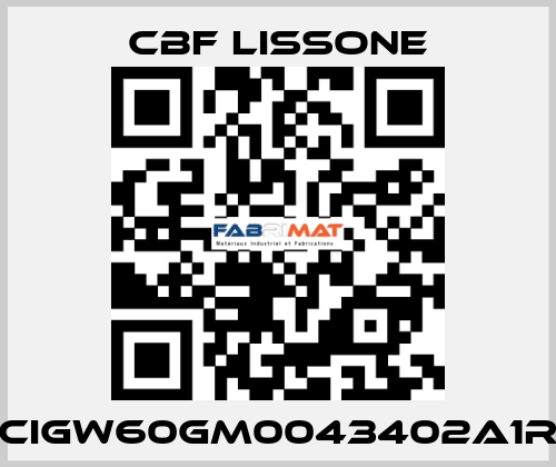 CIGW60GM0043402A1R CBF LISSONE