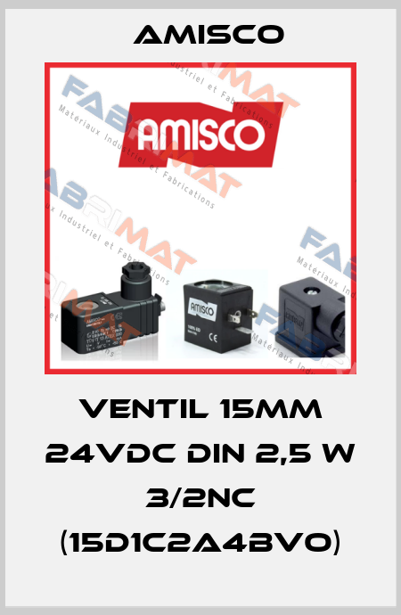 Ventil 15mm 24VDC DIN 2,5 W 3/2NC (15D1C2A4BVO) Amisco