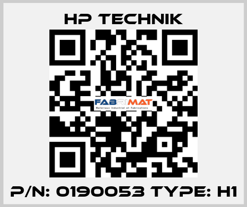 P/N: 0190053 Type: H1 HP Technik