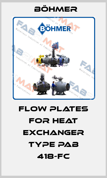 flow plates for Heat exchanger type PAB 418-FC Böhmer