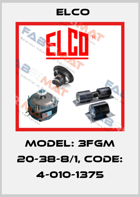Model: 3FGM 20-38-8/1, Code: 4-010-1375 Elco