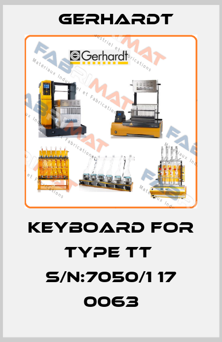 keyboard for Type TT  S/N:7050/1 17 0063 Gerhardt