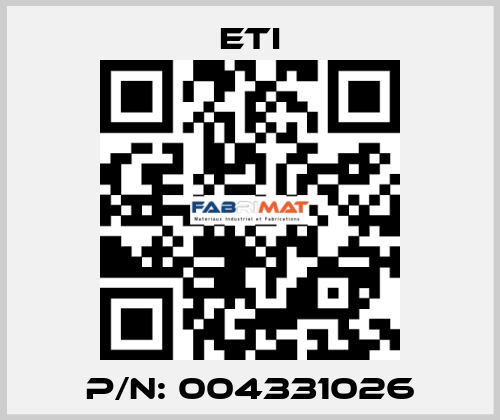 P/N: 004331026 Eti