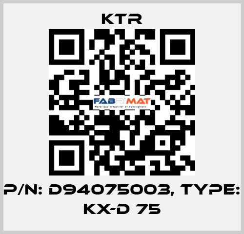 P/N: D94075003, Type: KX-D 75 KTR