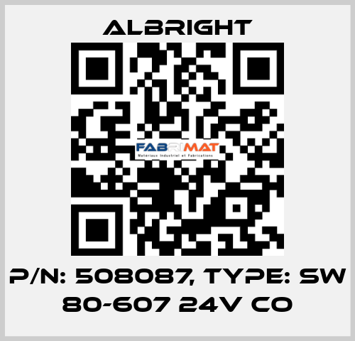 P/N: 508087, Type: SW 80-607 24V CO Albright