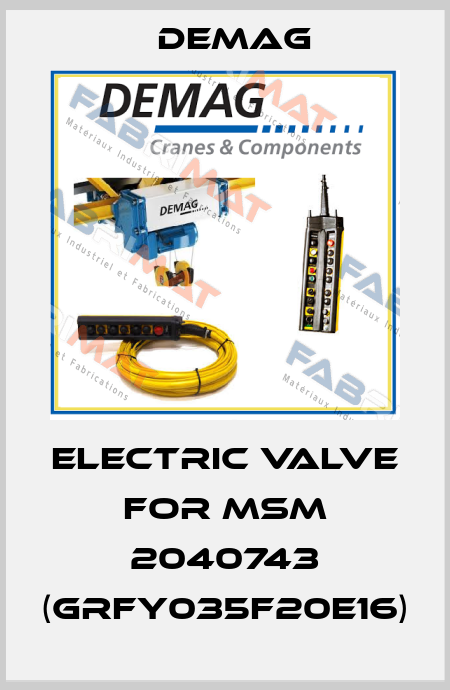 electric valve for MSM 2040743 (GRFY035F20E16) Demag