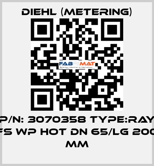 P/N: 3070358 Type:RAY FS WP HOT DN 65/LG 200 mm Diehl (Metering)
