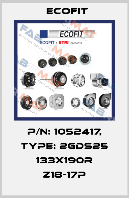 P/N: 1052417, Type: 2GDS25 133x190R Z18-17p Ecofit