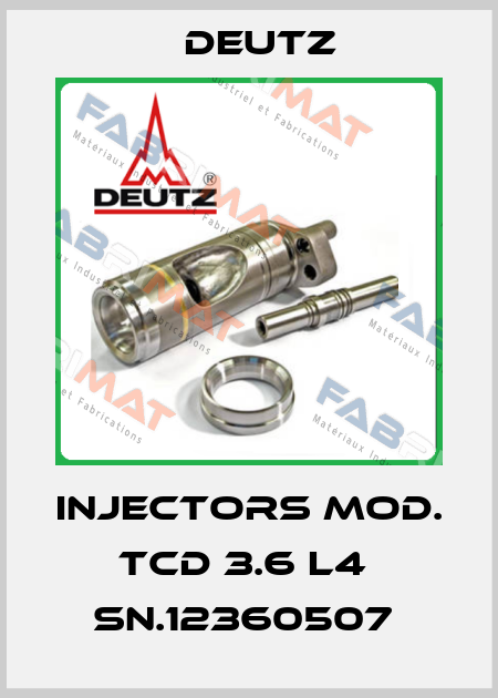  Injectors Mod. TCD 3.6 L4  SN.12360507  Deutz
