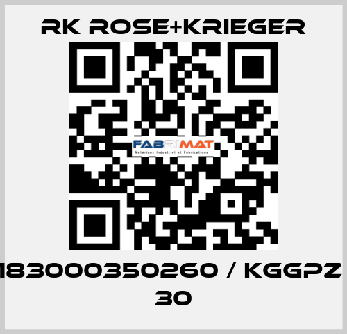 183000350260 / KGGPZ  30 RK Rose+Krieger