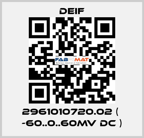 2961010720.02 (  -60..0..60mV DC ) Deif