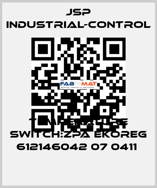 TEMPERATURE SWITCH:ZPA EKOREG 612146042 07 0411  JSP Industrial-Control