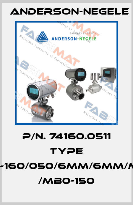 p/n. 74160.0511 Type TFP-160/050/6MM/6MM/MPU /MB0-150 Anderson-Negele