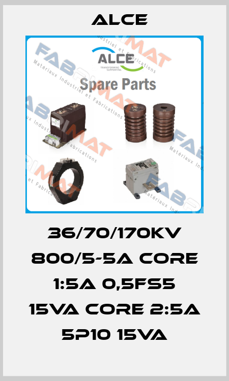 36/70/170kV 800/5-5A Core 1:5A 0,5FS5 15VA Core 2:5A 5P10 15VA Alce