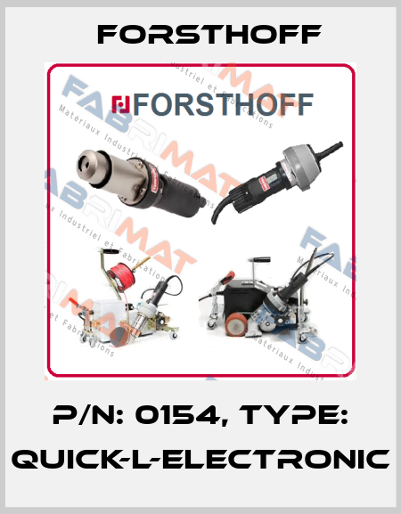 P/N: 0154, Type: Quick-L-electronic Forsthoff