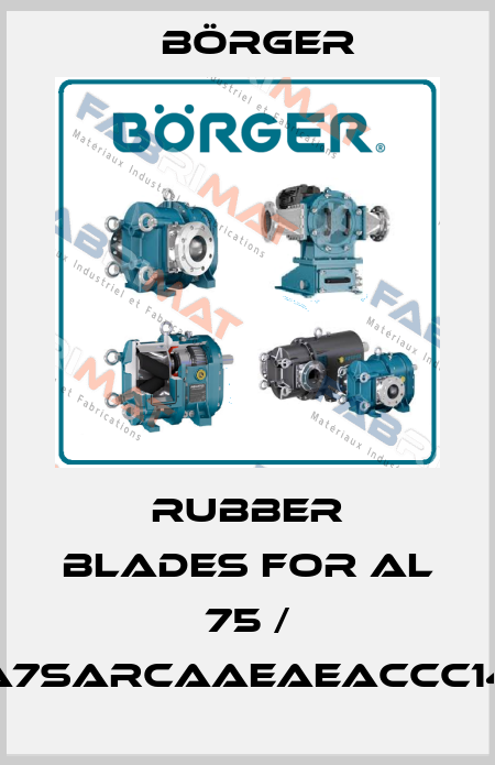 Rubber blades for AL 75 / PA7SARCAAEAEACCC14Z Börger