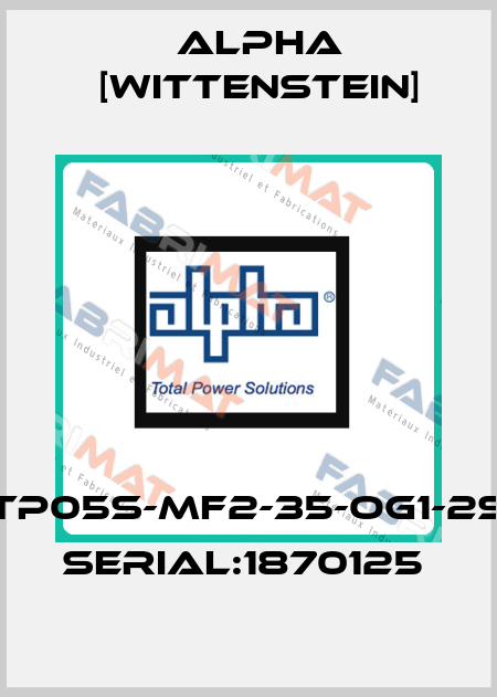 TP05S-MF2-35-OG1-2S SERIAL:1870125  Alpha [Wittenstein]
