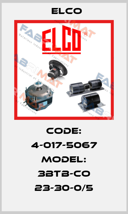 Code: 4-017-5067 Model: 3BTB-CO 23-30-0/5 Elco