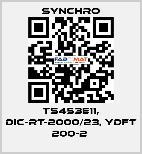 TS453E11, DIC-RT-2000/23, YDFT 200-2  SYNCHRO