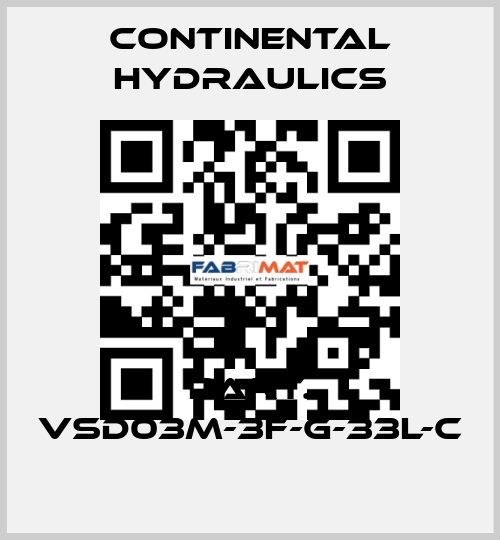 Part. VSD03M-3F-G-33L-C Continental Hydraulics