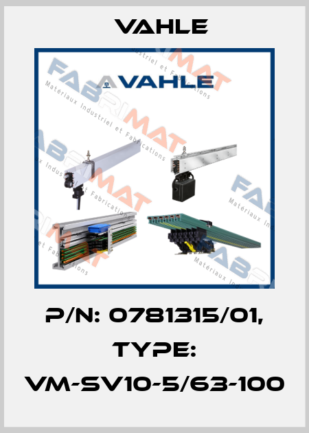 P/n: 0781315/01, Type: VM-SV10-5/63-100 Vahle