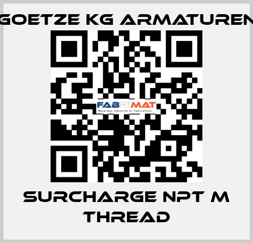 surcharge NPT m thread Goetze KG Armaturen