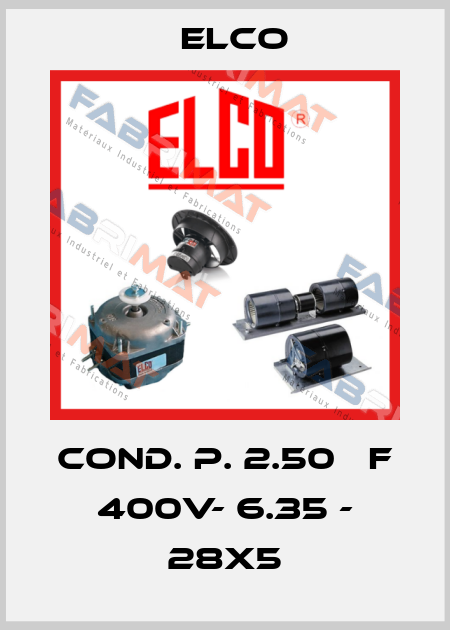 COND. P. 2.50 μF 400V- 6.35 - 28x5 Elco