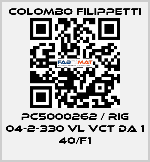 PC5000262 / RIG 04-2-330 VL VCT DA 1 40/F1 Colombo Filippetti