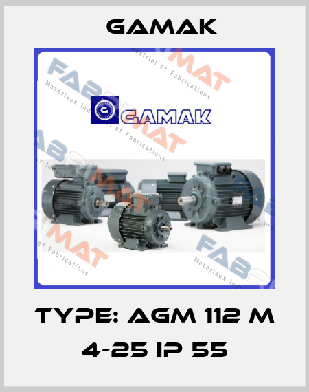 TYPE: AGM 112 M 4-25 IP 55 Gamak