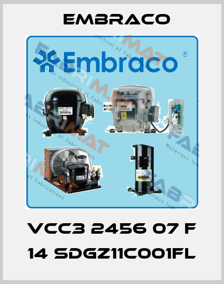 VCC3 2456 07 F 14 SDGZ11C001FL Embraco