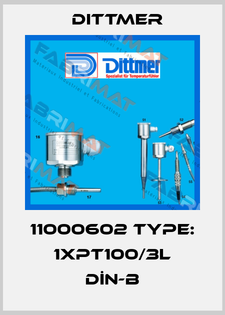 11000602 Type: 1xPt100/3L DİN-B Dittmer